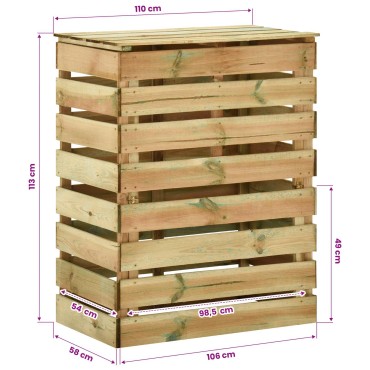 vidaXL Σχάρωμα Κήπου 2 pcs Πράσινο 110 x 58 x 113 εκ Μασίφ Ξύλο Πεύκου