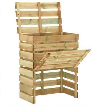 vidaXL Σχάρωμα Κήπου 3 pcs Πράσινο 110 x 58 x 113 εκ Μασίφ Ξύλο Πεύκου