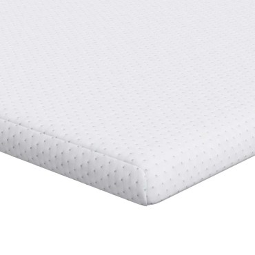 vidaXL Στρώμα επικάλυψης Λευκό 90 x 190 cm Υφασμα Jacquard
