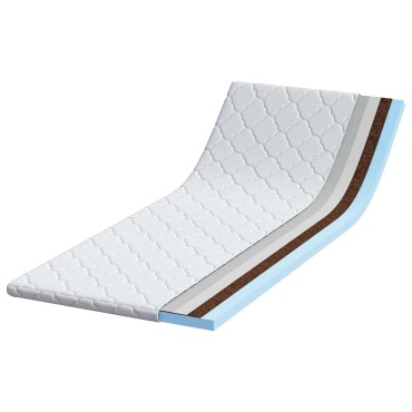 vidaXL Κουβέρτα Καρύδας Λευκό 70 x 200 cm Ζακάρ ύφασμα