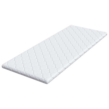 vidaXL Κουβέρτα Καρύδας Λευκό 70 x 200 cm Ζακάρ ύφασμα