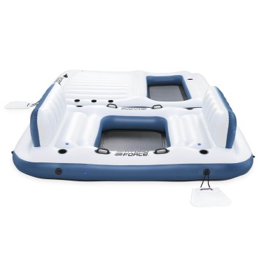Bestway Πλωτό Νησί Hydro-Force 2 τμχ. 269 x 182 x 67 εκ Λευκό και Μπλε