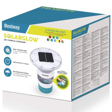 Bestway Επιπλέοντος Ηλιακού Φωτισμού Λευκό Ø 7,6 εκ PC και ABS