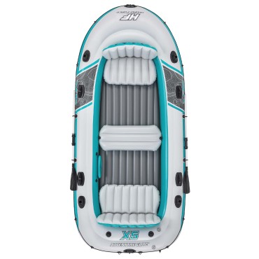 Bestway Φουσκωτή βάρκα Γκρι και Λευκό 3,64 x 1,66 μ PVC
