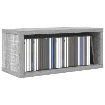vidaXL Ράφι Αποθήκευσης CDs 2 τμχ. Γκρι Sonoma 40 x 17 x 17 εκ.