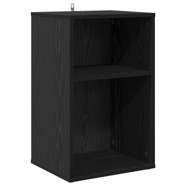 vidaXL Ντουλάπι δίσκων βινυλίου Μαύρη Δρυς 38x33x61 εκ 1 τεμ.