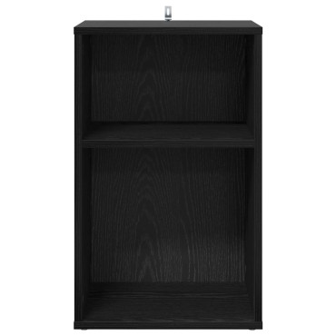 vidaXL Ντουλάπι δίσκων βινυλίου Μαύρη Δρυς 38x33x61 εκ 1 τεμ.