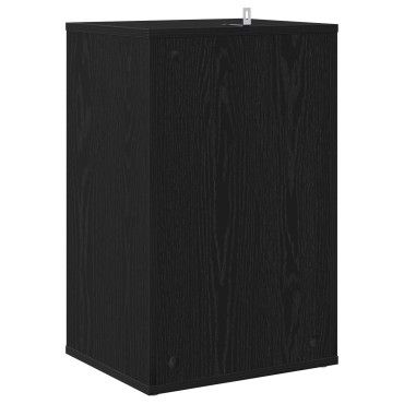 vidaXL Ντουλάπι δίσκων βινυλίου Μαύρη Δρυς 38x33x61 εκ 1 τεμ.