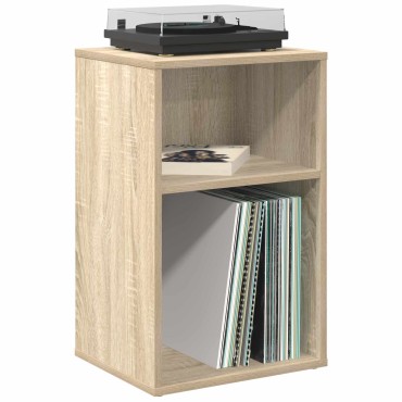 vidaXL Ντουλάπι δίσκων βινυλίου Sonoma Δρυς 38x33x61 εκ 1 τεμ.
