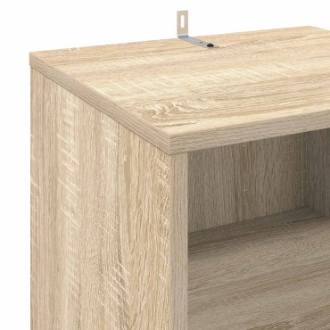 vidaXL Ντουλάπι δίσκων βινυλίου Sonoma Δρυς 38x33x61 εκ 1 τεμ.
