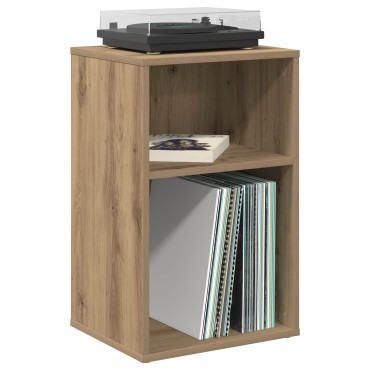 vidaXL Ντουλάπι δίσκων βινυλίου Artisan Δρυς 38x33x61 εκ 1 τεμ.