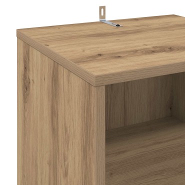vidaXL Ντουλάπι δίσκων βινυλίου Artisan Δρυς 38x33x61 εκ 1 τεμ.