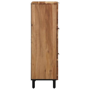vidaXL Highboard με ράφι Καφέ 40x33x110cm Στερεό ξύλο μάνγκο