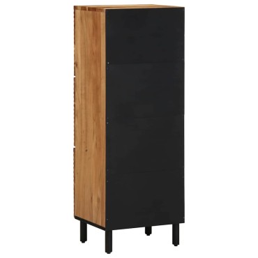 vidaXL Highboard με ράφι Καφέ 40x33x110cm Στερεό ξύλο μάνγκο