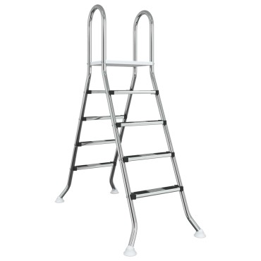 vidaXL Σκάλα πισίνας πάνω από το έδαφος 195 x 150 cm 4-Βήμα