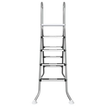 vidaXL Σκάλα πισίνας πάνω από το έδαφος 195 x 150 cm 4-Βήμα