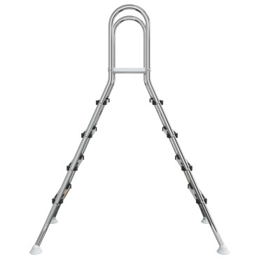 vidaXL Σκάλα πισίνας πάνω από το έδαφος 195 x 150 cm 4-Βήμα