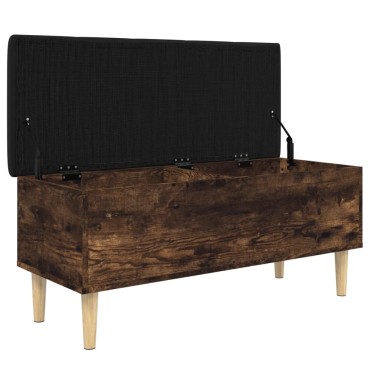 vidaXL Παγκάκι Αποθήκευσης Καπνιστή Δρυς 102x42x46cm από Επεξ. Ξύλο 1 τεμ.