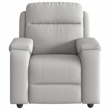 vidaXL καρέκλα ανάκλισης μασάζ Cloud Grey Fabric