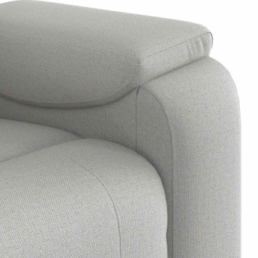 vidaXL καρέκλα ανάκλισης μασάζ Cloud Grey Fabric