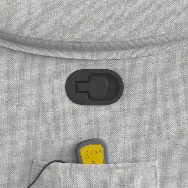 vidaXL καρέκλα ανάκλισης μασάζ Cloud Grey Fabric