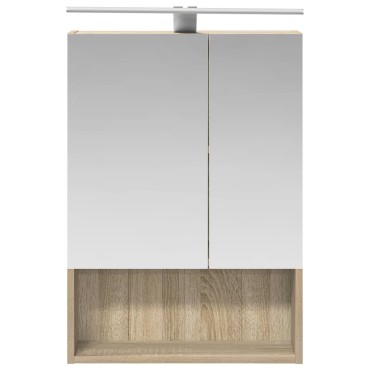 vidaXL Καθρέφτης Ντουλάπα Μπάνιου Δρύς Sonoma 50x14,5x70 εκ 1 τεμ.