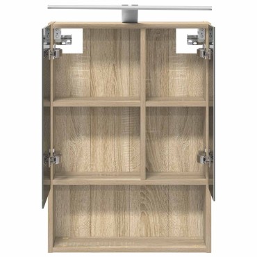 vidaXL Καθρέφτης Ντουλάπα Μπάνιου Δρύς Sonoma 50x14,5x70 εκ 1 τεμ.