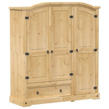 vidaXL Ντουλάπα Corona 151,5x52x170cm από Μασίφ Ξύλο Πεύκου 1 τεμ.