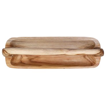 vidaXL Fruit Bowl JEPARA Teak Brown 61 x 21 x 21 cm