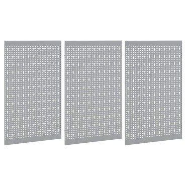 vidaXL Πάνελ Τοίχου Εργαλείων 3 τεμ. Γκρι 150 x 1 x 60 εκ