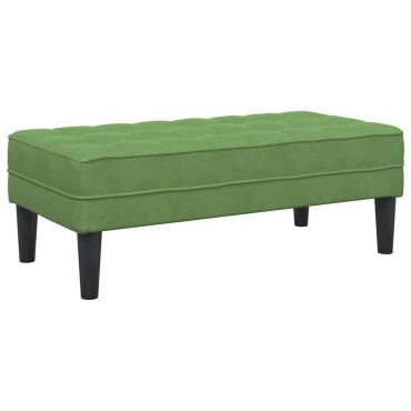 vidaXL παγκάκι με μαξιλάρι Ανοιχτό Πράσινο 113x57x39cm Βελούδο