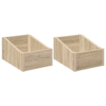 vidaXL Κουτί LP 2 τμχ. Sonoma Δρυς 23 x 33 x 16 εκ. Επεξεργασμένο Ξύλο