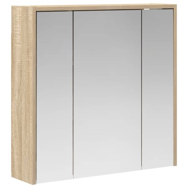 vidaXL Καθρέφτης Ντουλάπα Μπάνιου Δρύς Sonoma 63,5x16x62,5cm 1 τεμ.