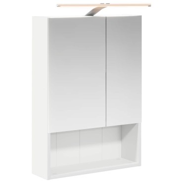 vidaXL Καθρέφτης Ντουλάπα Μπάνιου Λευκό 50x14,5x70 εκ 1 τεμ.