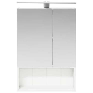 vidaXL Καθρέφτης Ντουλάπα Μπάνιου Λευκό 50x14,5x70 εκ 1 τεμ.