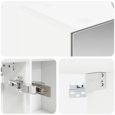 vidaXL Καθρέφτης Ντουλάπα Μπάνιου Λευκό 50x14,5x70 εκ 1 τεμ.