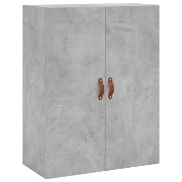 vidaXL Ντουλάπι Γκρι Σκυροδέματος 69,5x34x180cm Επεξεργασμένο Ξύλο 1 τεμ.
