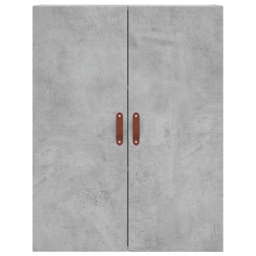 vidaXL Ντουλάπι Γκρι Σκυροδέματος 69,5x34x180cm Επεξεργασμένο Ξύλο 1 τεμ.