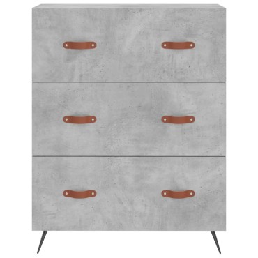 vidaXL Ντουλάπι Γκρι Σκυροδέματος 69,5x34x180cm Επεξεργασμένο Ξύλο 1 τεμ.