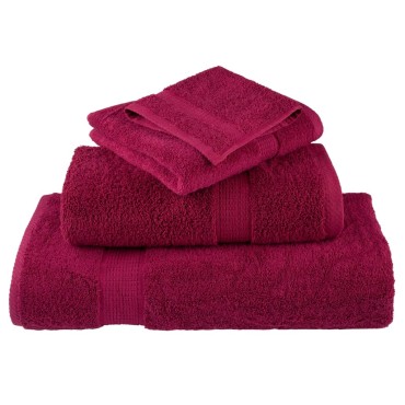 vidaXL Premium Πετσέτες μπάνιου SOLUND 4 τμχ Bordeaux 70x140 εκ. 600 gsm