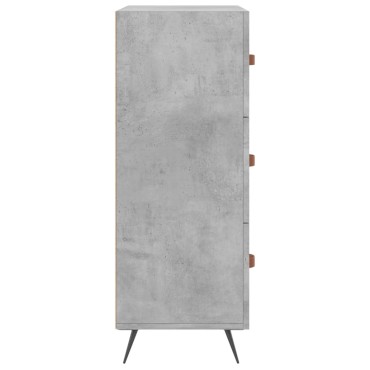 vidaXL Συρταριέρα Γκρι Σκυροδέματος 69,5x34x90cm Επεξεργ. Ξύλο 1 τεμ.