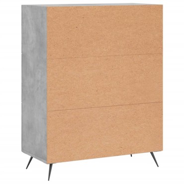 vidaXL Συρταριέρα Γκρι Σκυροδέματος 69,5x34x90cm Επεξεργ. Ξύλο 1 τεμ.