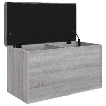 vidaXL Παγκάκι Αποθήκευσης Γκρι Sonoma 82x42x45cm Επεξεργασμένο Ξύλο 1 τεμ.