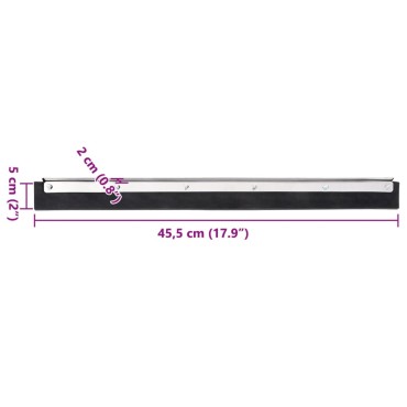 vidaXL Κεφαλές Σκουπίσματος Δαπέδου 5 Τεμ. 45,5x2x5εκ Ατσάλι/Καουτσούκ