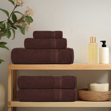 vidaXL Πετσέτες Μπάνιου FROGN 4 τεμ. Καφέ 70x140 εκ. 360 γρ./μ²