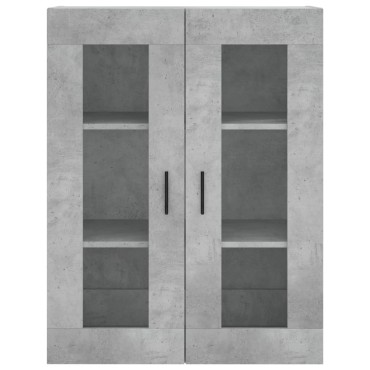 vidaXL Ντουλάπι Γκρι Σκυροδέματος 69,5x34x180cm Επεξεργασμένο Ξύλο 1 τεμ.
