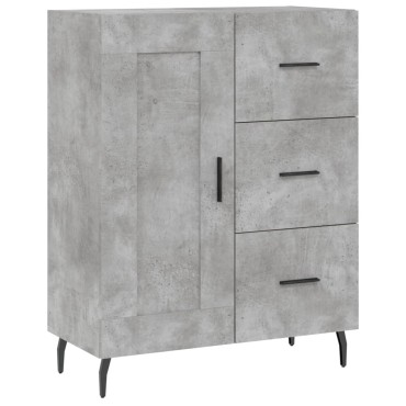 vidaXL Ντουλάπι Γκρι Σκυροδέματος 69,5x34x180cm Επεξεργασμένο Ξύλο 1 τεμ.