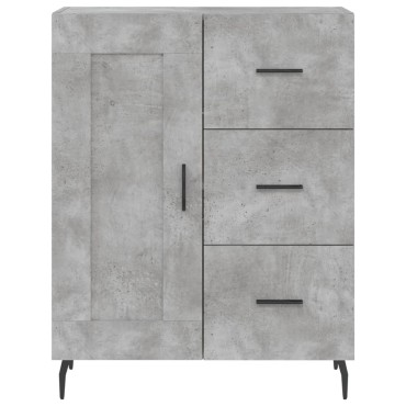 vidaXL Ντουλάπι Γκρι Σκυροδέματος 69,5x34x180cm Επεξεργασμένο Ξύλο 1 τεμ.