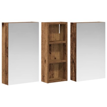 vidaXL Σετ Ντουλαπιών Μπάνιου 3 τεμ. 80x10,5x50 εκ