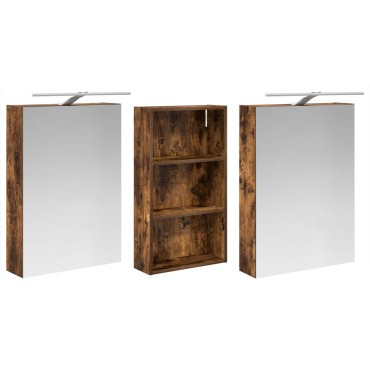 vidaXL Σετ Ντουλαπιών Μπάνιου 3 τεμ. 140x14,5x70 εκ
